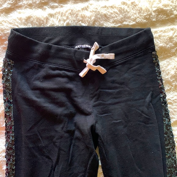 EXPRESS Capri drawstring pants W/Sequence sides - Picture 1 of 6
